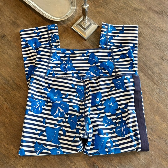 Kate Spade Blue Hibiscus Striped Legging - Picture 8 of 8